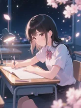 進学塾で受験勉強頑張ってます