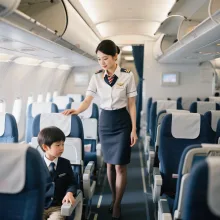客室乗務員·機内は暑くて の投稿作品