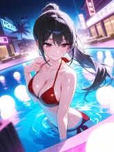 ナイトプール8 — ナイトプールイラストのAIイラスト|SUPPART
