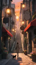 Walking Through the Alley
