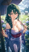 紫陽花と和傘·初夏チャレンジ の投稿作品