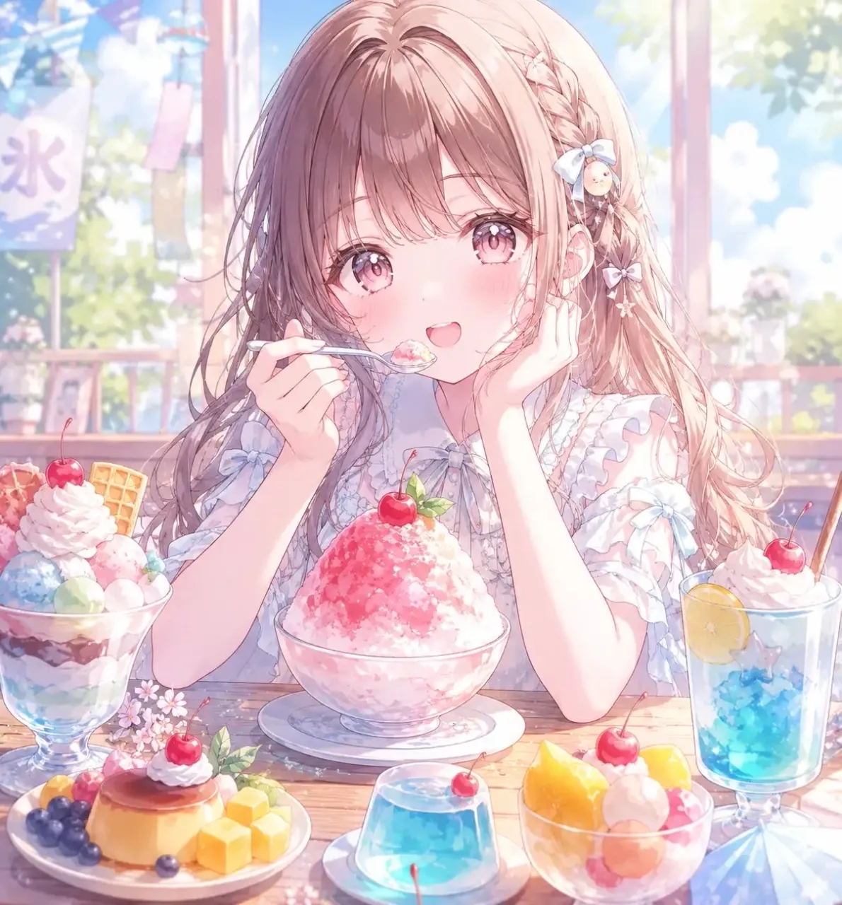 美味しいね♪🍧🍨