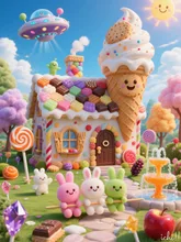 ソフトクリームのお菓子の家