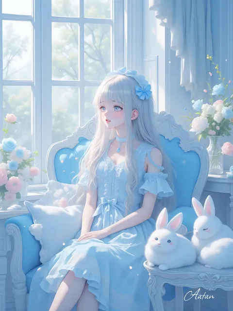 水色dress👗