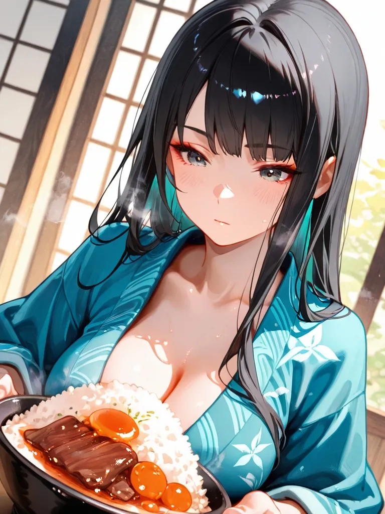 美女とご飯