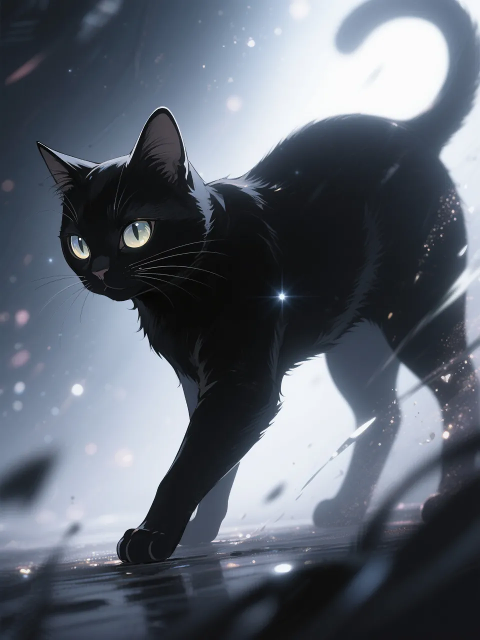 闇夜の黒猫