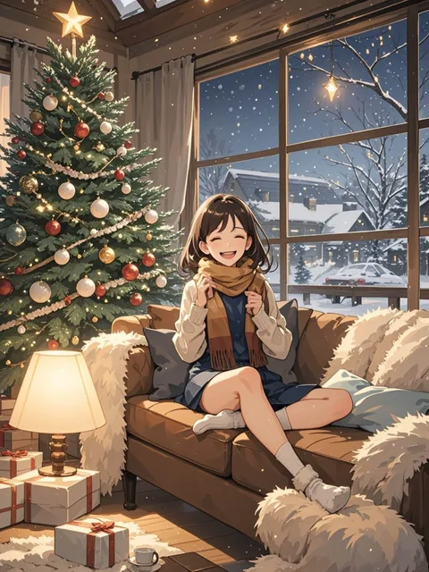 幻想的 大きいクリスマスツリー プレゼント 女性 30代…