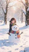 冬の日の小さな友だち⛄️