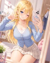 自撮りガール·盛れてるわたし の投稿作品
