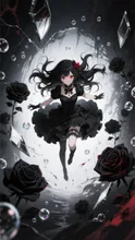 闇の深層心理に沈む美少女
