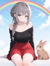 ニットとうさぎ