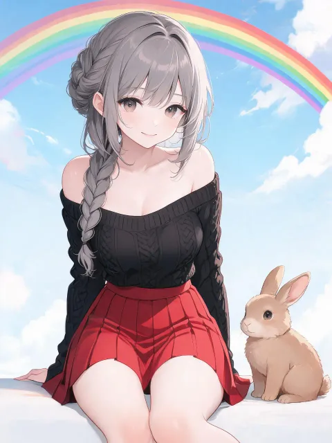 ニットとうさぎ
