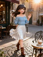 可愛い彼女とデート❤️「フィギュアキュートガール」 — SUPP212414さんのAIイラスト