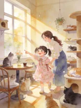 はしゃぐ女の子