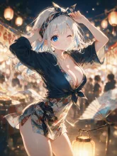 夏祭りの結衣。