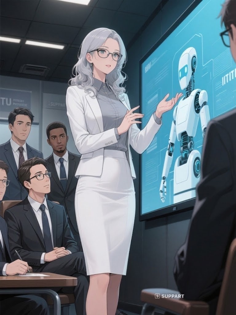 自社製品プレゼン中