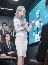 自社製品プレゼン中