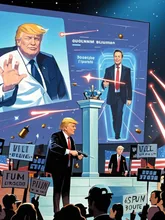 Musk Saves Trump: The Quantum Bullet Dodger — DOGEさんのAIイラスト