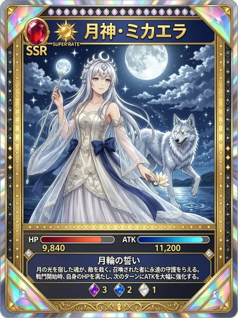 すごく可愛く美しい美女、月光を浴びる女神、優雅な薄衣のドレス