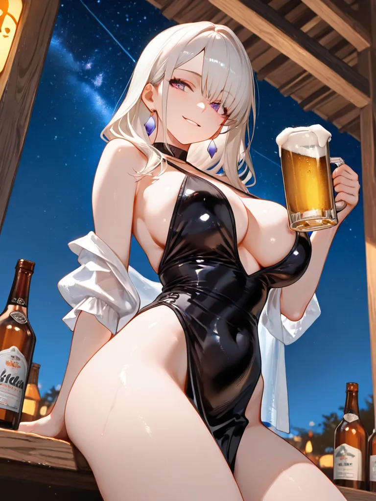 ビアガーデンで１杯！ — ニートさんのAIイラスト