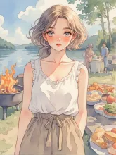 同一プロンプトで比較 水彩画X — 水彩画イラストのAIイラスト|SUPPART