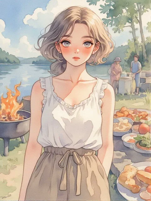 同一プロンプトで比較 水彩画X