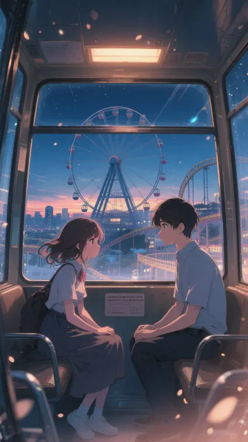 At a nearly closed amusement… - 最後の観覧車