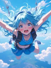 空に放り出されたチアガール！…青