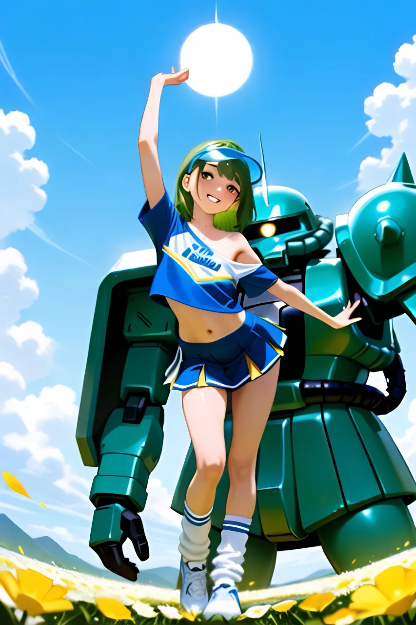 今日を頑張ってる人も、今日は頑張ってない人も、みんなまとめて応援したい、ザクとチアガール！…緑