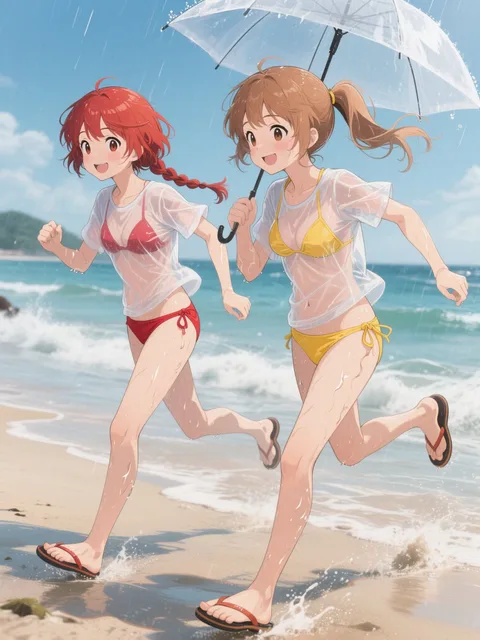 双子と夏の雨