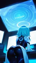 この星の月は青いのね。