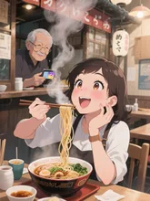 おいしいわぁ〜〜♪このラーメンッ！！😱