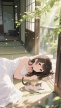 縁側で昼寝·チャレンジ の投稿作品