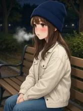 ニット帽·耳まで深くかぶって の投稿作品