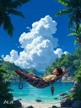 いい天気だ、寝よう — m.a.さんのAIイラスト