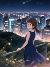 菜摘と夜景