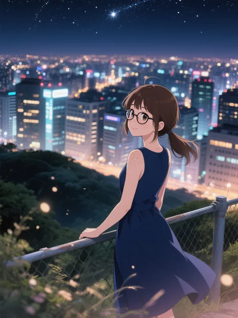 菜摘と夜景