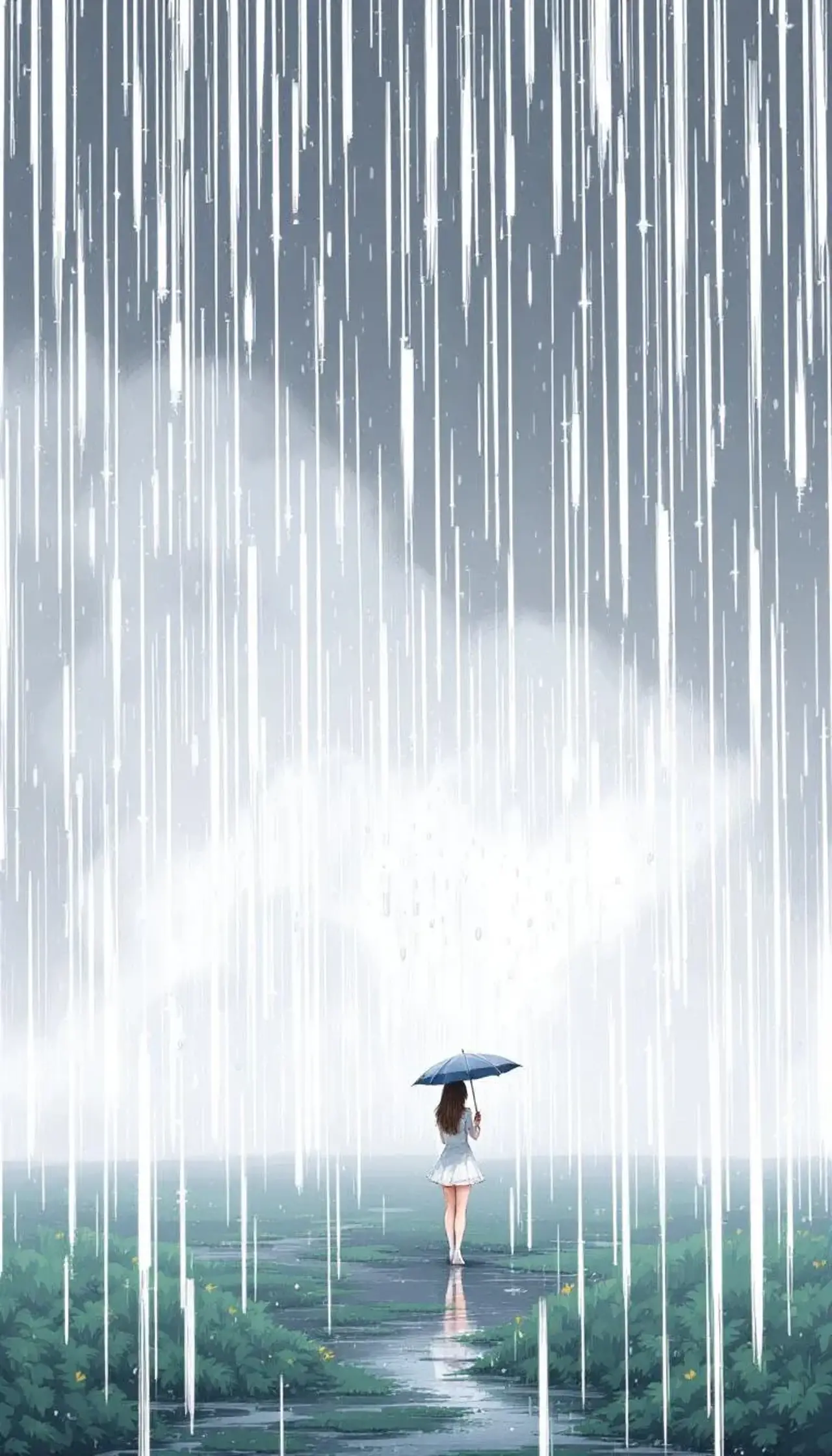 雨に打たれる少女 — SUPP59509422さんのAIイラスト