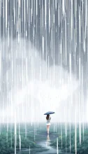 雨に打たれる少女 — SUPP59509422さんのAIイラスト
