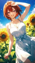 向日葵畑の少女·夏空とひまわり の投稿作品
