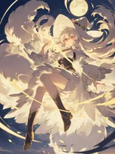 浮遊する白銀の魔女