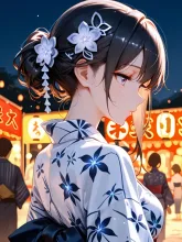 浴衣の君