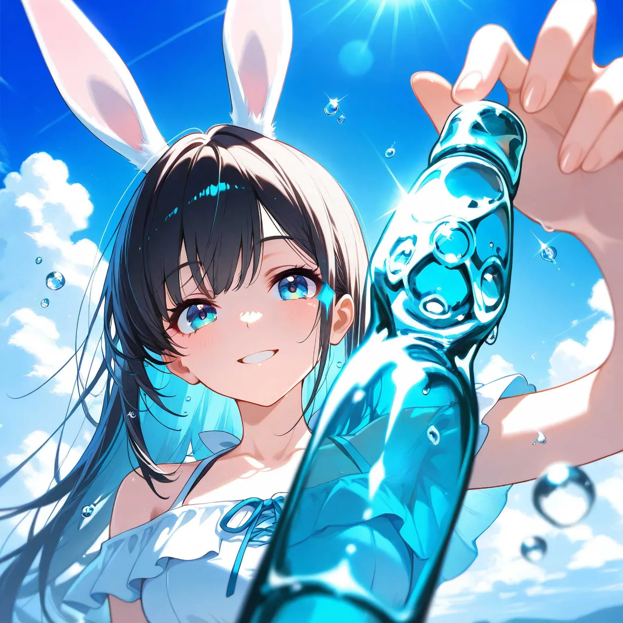 夏をひとくち、どうぞ。 — Rabbit_FootさんのAIイラスト