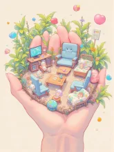 手のひらの上のミニチュア