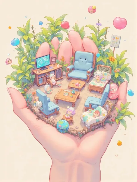 手のひらの上のミニチュア