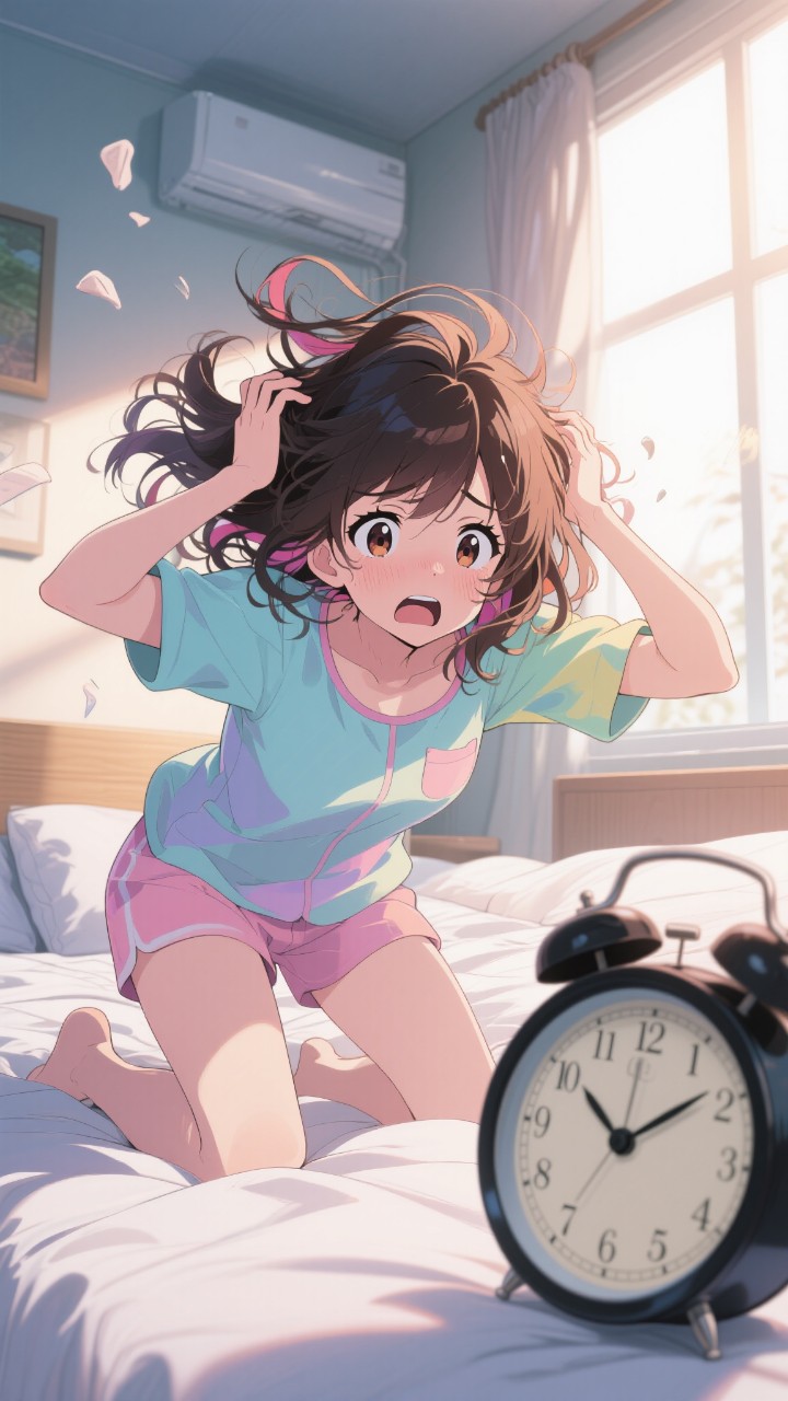 「やっばい、完全に遅刻だあ〜」