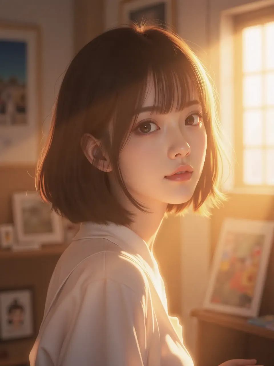 夕陽に照らされた君は絵より魅せる — SUPP1528364さんのAIイラスト