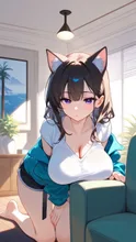 寝起きの猫耳少女 — ああさんのAIイラスト