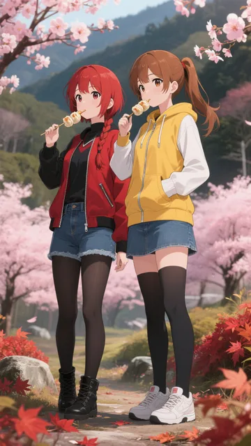 双子と川見四季桜の里