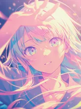 見つめる彼女。